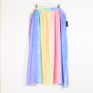 Eloquii Multicolor Rainbow Skirt